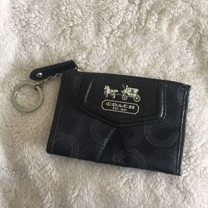 Coach black coin purse